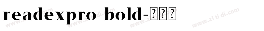 readexpro bold字体转换